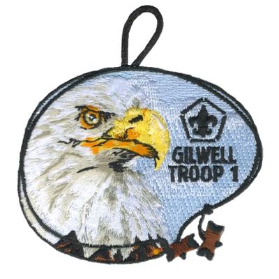 Wood Badge Eagle Critter with Beads Embroidered Patch - Gilwell Troop 1 - ClassB
