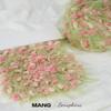 WWnYYUS Hand Spun Yarn 4 Pack of 50g/Skein Wool Cotton Mohair Acrylic with Hand Art Blended Colorful Handmade (Green 2 Pack and Pink 2 Pack) view 3