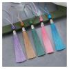 2/5Pcs Tassels Handmade Soft Silk Tassels Craft Tassels with Loops DIY Craft Jewelry Making Accessories(LightPink,2pcs) view 2