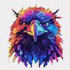 Pepita Needlepoint Canvas: Neon Eagle, 10" x 10" view 1