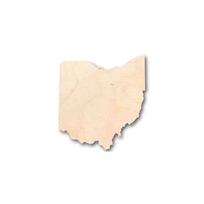 Unfinished Wood Ohio Shape State Craft up to 46" DIY 7" / 1/4"