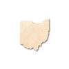 Unfinished Wood Ohio Shape State Craft up to 46" DIY 7" / 1/4" view 1