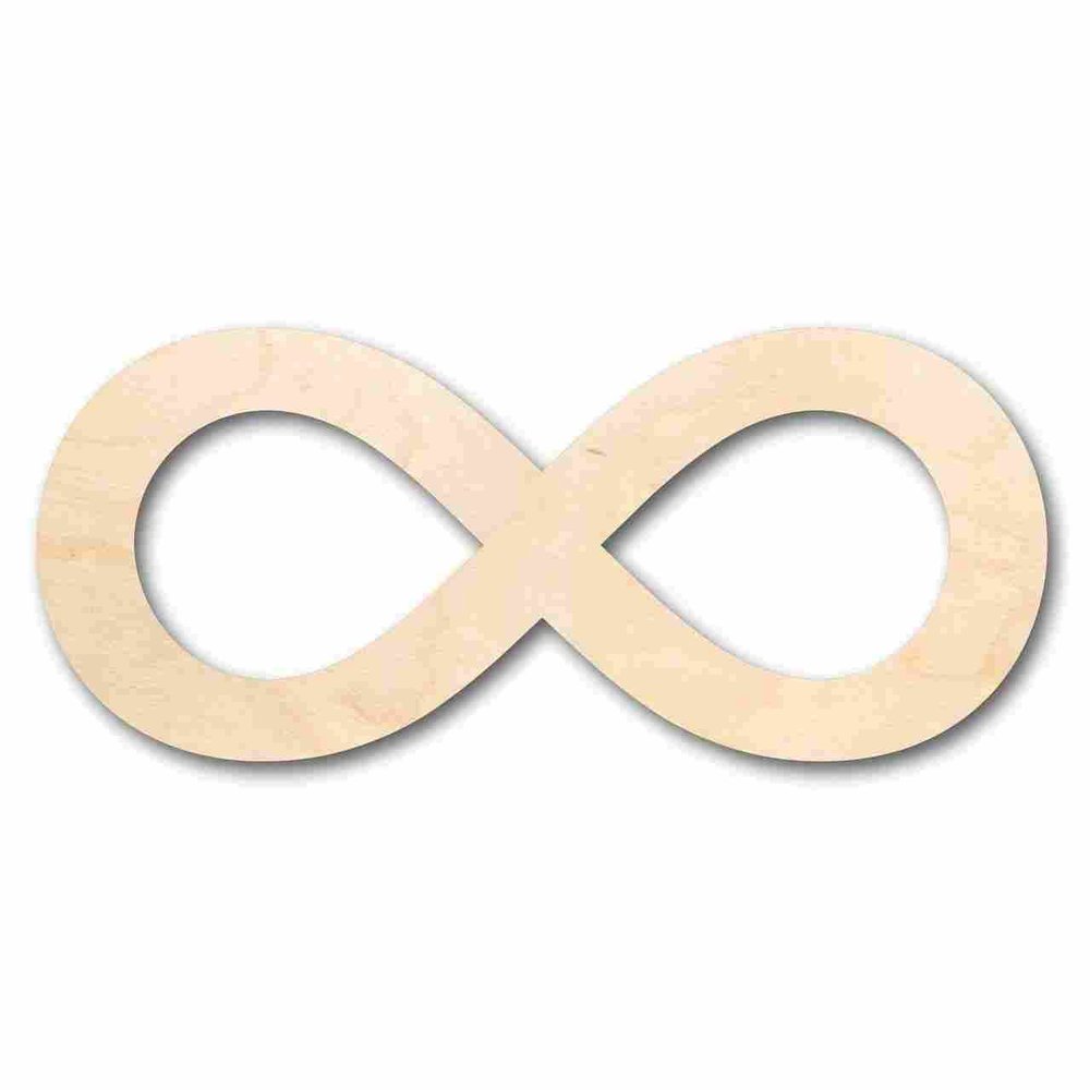 Unfinished Wood Infinity Symbol Craft up to 46" DIY 10" / 1/4"