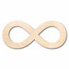 Unfinished Wood Infinity Symbol Craft up to 46" DIY 10" / 1/4" view 1