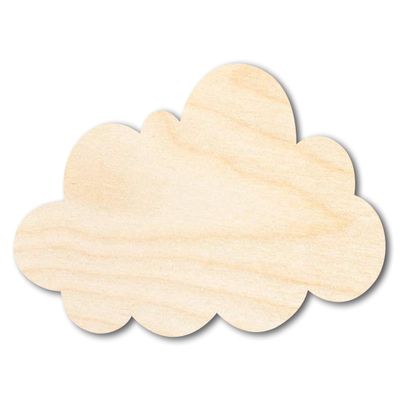 Unfinished Wood Cloud Silhouette Craft up to 46" DIY 16" / 1/2"