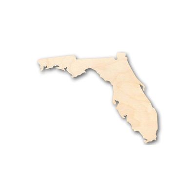 Unfinished Wood Florida Shape State Craft up to 46" DIY 42" / 1/2"