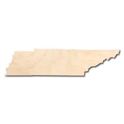 Unfinished Wood Tennessee Shape State Craft up to 46" DIY 10" / 1/4"