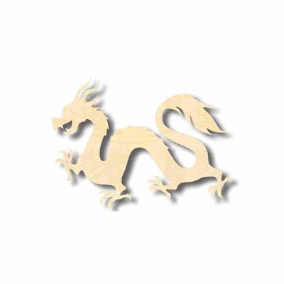 Unfinished Wood Chinese Dragon Shape Craft up to 46" DIY 42" / 1/2"