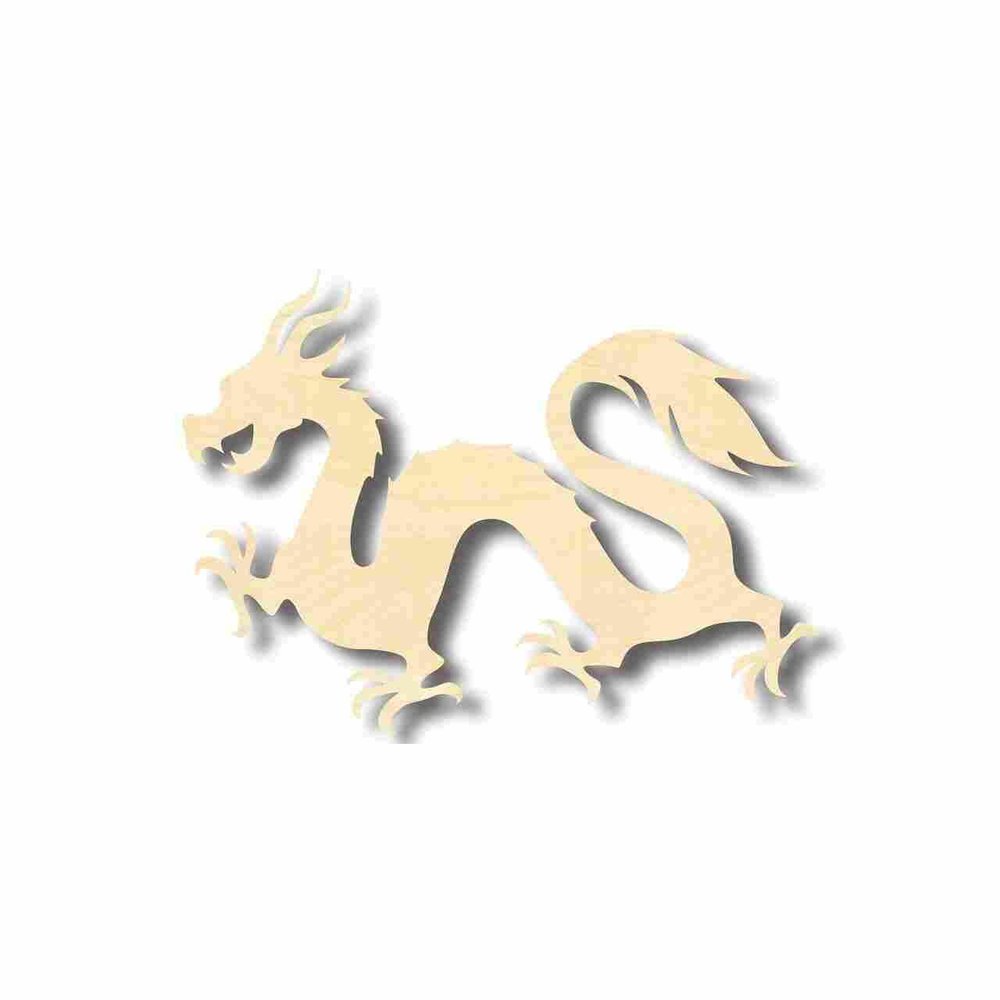 Unfinished Wood Chinese Dragon Shape Craft up to 46" DIY 42" / 1/2"