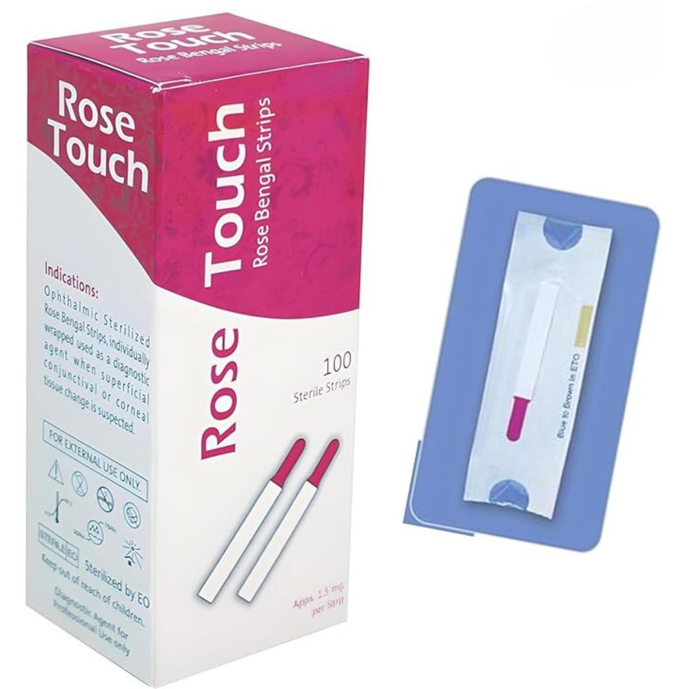 KASHSURG Ophthalmic Rose Touch (Rose Bengal Strips) - 100__(Pack of_20)
