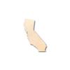 Unfinished Wood California Shape State Craft up to 46" DIY 24" / 1/4" view 1