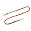 uxcell 24" Leather Iron Flat Chain Strap Handbag Chains Purse Straps with Buckles for Shoulder Bags Replacement Strap (Brown, Gold) view 1