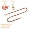 uxcell 24" Leather Iron Flat Chain Strap Handbag Chains Purse Straps with Buckles for Shoulder Bags Replacement Strap (Brown, Gold) view 2