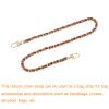 uxcell 24" Leather Iron Flat Chain Strap Handbag Chains Purse Straps with Buckles for Shoulder Bags Replacement Strap (Brown, Gold) view 3