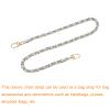 uxcell Purse Chain Strap, 24" Leather Iron Flat Chain Strap Handbag Chains Purse Straps with Buckles for Shoulder Bags Replacement Strap (Sky Blue Strap + Gold Chain) view 3