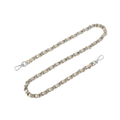 UXCell Leather Iron Flat Chain Strap - 24" Handbag Chain for Shoulder Bags (Gold + Silver)