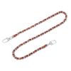 uxcell 24" Leather Iron Flat Chain Strap Handbag Chains Purse Straps with Buckles for Shoulder Bags Replacement Strap (Brown, Silver) view 1