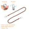 uxcell 24" Leather Iron Flat Chain Strap Handbag Chains Purse Straps with Buckles for Shoulder Bags Replacement Strap (Brown, Silver) view 2