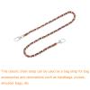 uxcell 24" Leather Iron Flat Chain Strap Handbag Chains Purse Straps with Buckles for Shoulder Bags Replacement Strap (Brown, Silver) view 3