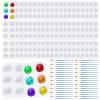 Chivertion 150 PCS Paint Palette and Brushes Set, 50 Plastic Palettes with 100 Paint Brushes Flat and Pointed Tips for Acrylic Watercolor Oil Painting Art Supplies view 1