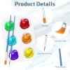 Chivertion 150 PCS Paint Palette and Brushes Set, 50 Plastic Palettes with 100 Paint Brushes Flat and Pointed Tips for Acrylic Watercolor Oil Painting Art Supplies view 3