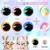 MUCUNNIA 60pcs 30mm 3D Glitter Safety Eyes for Crocheting with Washers Safety Eyes for Amigurumi Tie Dye Laser Crochet Safety Eyes for Crochet Animals Crafts Easter Decor Crochet Accessories view 2