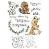 Happy Mother's Day Kangaroo Koala Clear Stamps and Die Cuts Sets for Handmade Card Making Metal Cutting Dies Stencils Scrapbook Kit Embossing Supplies 2024-2025 Seals Template view 4