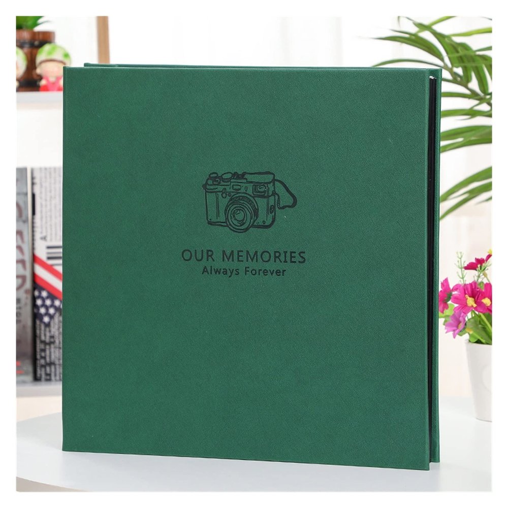 Tiiiopkvvv Photo Album Luxury Green Photo Album Photo Large Capacity Handmade Glue Photo Album Scrapbook Stamp Collection Books 10X15 Gift Ideas Wedding Albums (Color : Style 7) (Style 5)
