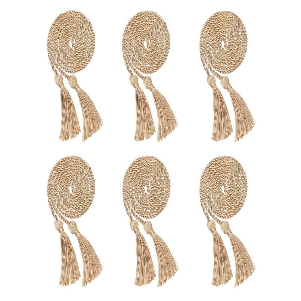 Erligo 2Pcs/ 6Pcs Graduation Solid Braided Honor Cords with Tassel for High School Bachelor Master Doctor 68" Long (6, Claybank-H4)