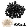 PATIKIL 18mm Safety Eyes, 200 Pcs Plastic Craft Eyes with Washers Safety Eyes for Stuffed Animals Crochet Toys Dolls DIY Craft Making, Black view 1