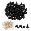 PATIKIL 16mm Safety Eyes, 80 Pcs Plastic Craft Eyes with Washers Safety Eyes for Stuffed Animals Crochet Toys Dolls DIY Craft Making, Black view 1