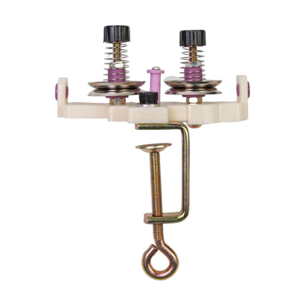 CarpNettore Double Ended Twist Winder Thread Guide with A Desk Clamp Sturdy Mini Winder Yarn Guide Tensioner Sewing Machine Kids Adult