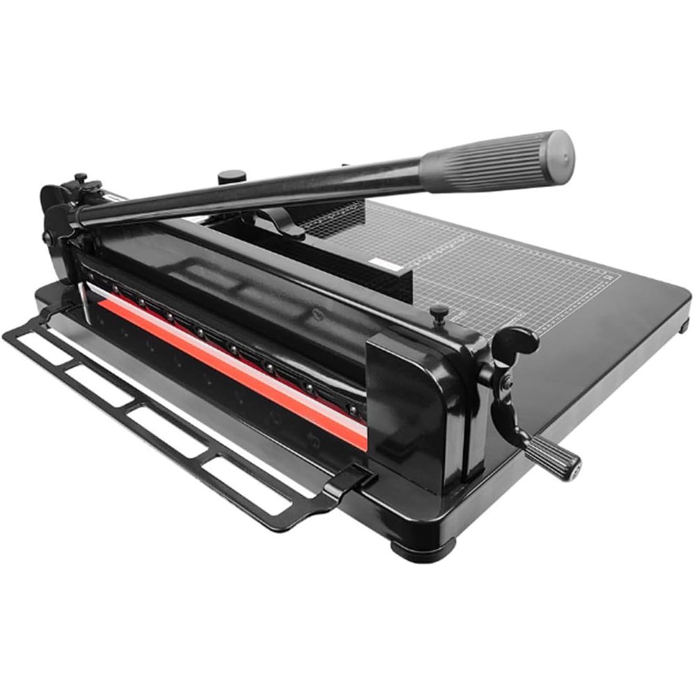 Hlixzoy A3 Thick Sheet Paper Cutter with Grid Lines and Non-Slip Base, Heavy Duty Guillotine Paper Cutter, Cutting Paper Thickness 0.1-40Mm, Stacking Cutter Capacity 400 Sheets