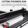 Hlixzoy A3 Thick Sheet Paper Cutter with Grid Lines and Non-Slip Base, Heavy Duty Guillotine Paper Cutter, Cutting Paper Thickness 0.1-40Mm, Stacking Cutter Capacity 400 Sheets view 3