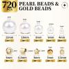 LEOBRO Pearl Beads for Bracelets, White Beads for Jewelry Making, Friendship Bracelet Kit, Crafts & DIY Jewelry Bracelet Making Kit view 3