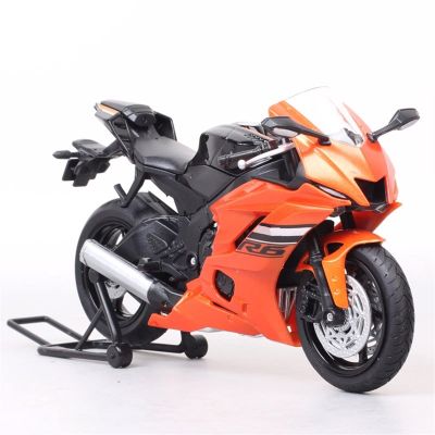 limimo for Yamaha 2020 YZF-R6 R6 1:12 Alloy Simulation Car Motorcycle Model Sport Bike Replica Men's Gift Vehicle Ornament Motorcycle Collection Souvenir Motorcycle Model(Orange)