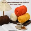 (800g/228yds) T Shirt Yarn, Soft Tshirt Crochet Yarn for Crafts and DIY Knitting Crocheting Cloth/Bag/Basket/Coaster, 100% Polyeste Elastic Fabric Chunky Thick Yarns for Crocheting (Milky White) view 4
