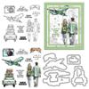 Couple Airplane Travel Clear Stamps and Die Cuts Sets for Handmade Card Making Metal Cutting Dies Stencils Scrapbook Kit Embossing Supplies 2024-2025 Seals Template view 1