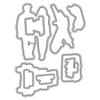 Couple Airplane Travel Clear Stamps and Die Cuts Sets for Handmade Card Making Metal Cutting Dies Stencils Scrapbook Kit Embossing Supplies 2024-2025 Seals Template view 3