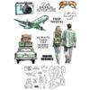 Couple Airplane Travel Clear Stamps and Die Cuts Sets for Handmade Card Making Metal Cutting Dies Stencils Scrapbook Kit Embossing Supplies 2024-2025 Seals Template view 4