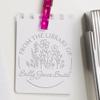 Personalized Name Embossing Stamp, Custom Made 'from The Library of' Embosser, 1-5/8 Round, Hybrid Designs, Ideal for Book Ownership, Delivers Crisp Imprints - Ideal for Readers and Book Lovers view 1