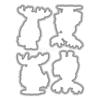 Christmas Hippopotamus Deer Antlers Clear Stamps and Die Cuts Sets for Handmade Card Making Metal Cutting Dies Stencils Scrapbook Kit Embossing Supplies 2024-2025 Seals Template view 3