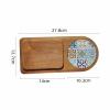 eexbz Tray North End Chinese Solid Wood Tray Water Cup Storage Tray Retro Bread Snack Dessert Storage Breakfast Tray Serving Trays(C) view 2
