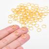 100pcs 8mm Tiny Split Ring for Jewelry Making, Double Loops Round Split Jump Rings Necklaces Bracelets Earrings Metal Mini Key Rings DIY Craft view 1