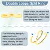 100pcs 8mm Tiny Split Ring for Jewelry Making, Double Loops Round Split Jump Rings Necklaces Bracelets Earrings Metal Mini Key Rings DIY Craft view 4