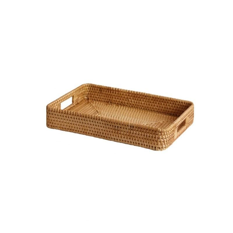 eexbz Tray Storage Tray Fruit Basket Living Room Rectangular Household Fruit Plate Bread Vegetable Storage Tray Basket Tea Tray Serving Trays(Small)