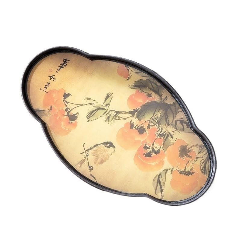 eexbz Tray Ruyi Ceramic Small Tea Tray Dry Tea Tray Pot Holder Tea Ceremony Accessories Home Tea Tray Chinese Tea Tray Serving Trays(C)