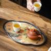 eexbz Tray Ruyi Ceramic Small Tea Tray Dry Tea Tray Pot Holder Tea Ceremony Accessories Home Tea Tray Chinese Tea Tray Serving Trays(C) view 4