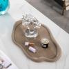 eexbz Tray Light Luxury Wavy Dining Table Leather Tray Living Room Coffee Table Ornaments Desktop Aromatherapy Jewelry Tea Set Storage Tray Serving Trays(A,Medium) view 3
