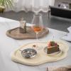 eexbz Tray Light Luxury Wavy Dining Table Leather Tray Living Room Coffee Table Ornaments Desktop Aromatherapy Jewelry Tea Set Storage Tray Serving Trays(A,Medium) view 4